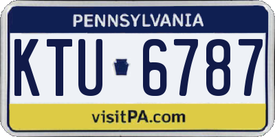 PA license plate KTU6787