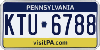 PA license plate KTU6788