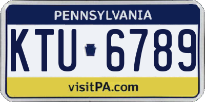 PA license plate KTU6789