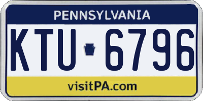 PA license plate KTU6796