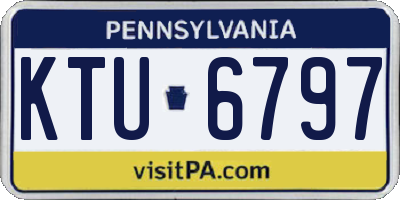 PA license plate KTU6797