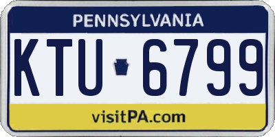 PA license plate KTU6799