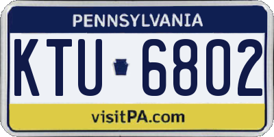 PA license plate KTU6802