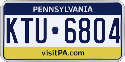 PA license plate KTU6804