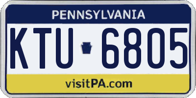 PA license plate KTU6805