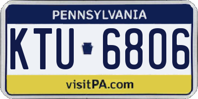PA license plate KTU6806