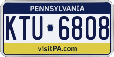 PA license plate KTU6808