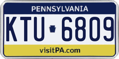 PA license plate KTU6809