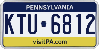 PA license plate KTU6812