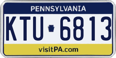 PA license plate KTU6813