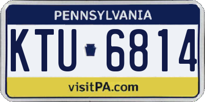 PA license plate KTU6814