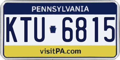 PA license plate KTU6815
