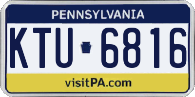 PA license plate KTU6816
