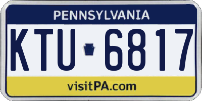 PA license plate KTU6817