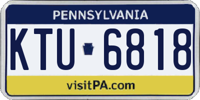 PA license plate KTU6818