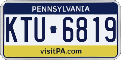 PA license plate KTU6819