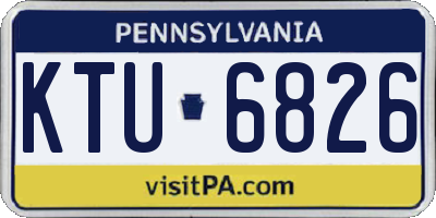 PA license plate KTU6826