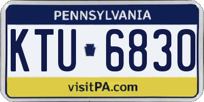PA license plate KTU6830