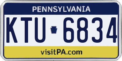 PA license plate KTU6834