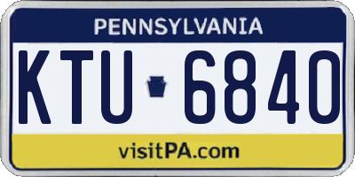 PA license plate KTU6840