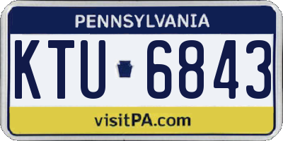 PA license plate KTU6843