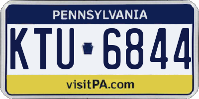 PA license plate KTU6844