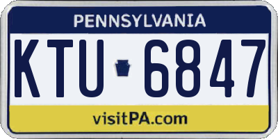 PA license plate KTU6847