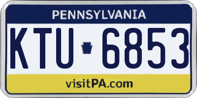 PA license plate KTU6853