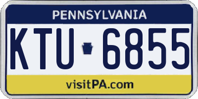 PA license plate KTU6855