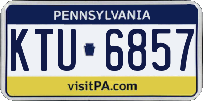 PA license plate KTU6857