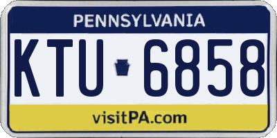 PA license plate KTU6858