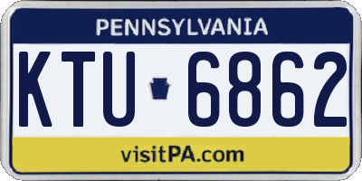 PA license plate KTU6862