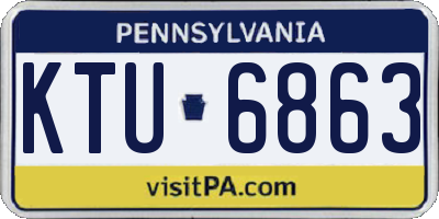 PA license plate KTU6863