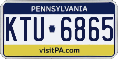 PA license plate KTU6865