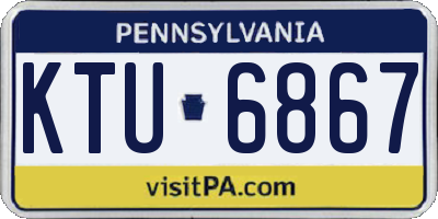 PA license plate KTU6867