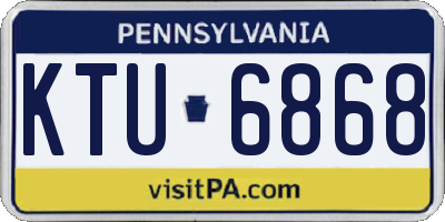 PA license plate KTU6868