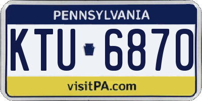 PA license plate KTU6870