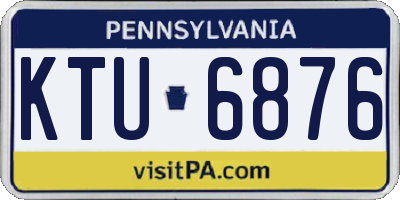 PA license plate KTU6876