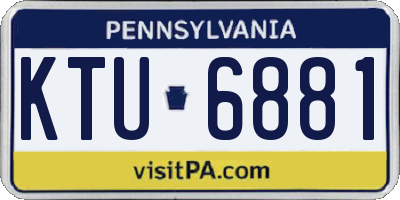 PA license plate KTU6881