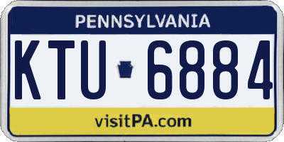 PA license plate KTU6884