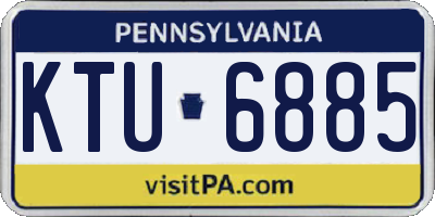 PA license plate KTU6885