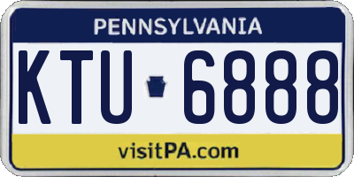 PA license plate KTU6888