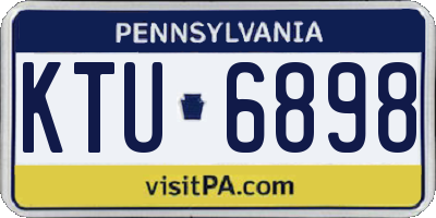 PA license plate KTU6898