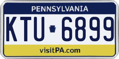 PA license plate KTU6899