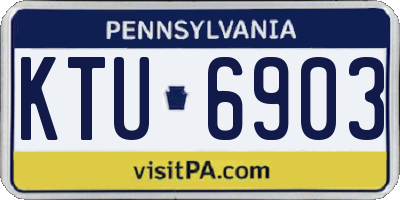 PA license plate KTU6903