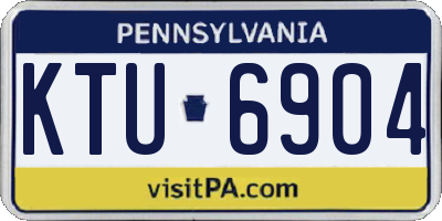 PA license plate KTU6904