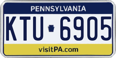 PA license plate KTU6905