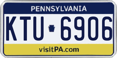 PA license plate KTU6906