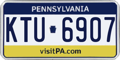 PA license plate KTU6907