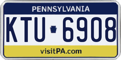 PA license plate KTU6908